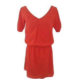 J.Crew - Women's Size XS~Orange Gauze Lined Drop Waist Mini  Dress Lined.